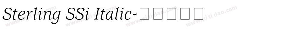 Sterling SSi Italic字体转换